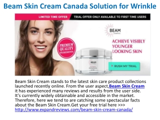 Beam Skin Cream Canada Wrinkle Reducer Makes You Look Years Younger