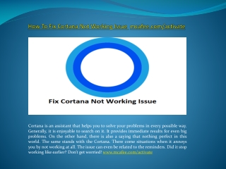 How To Fix Cortana Not Working Issue?