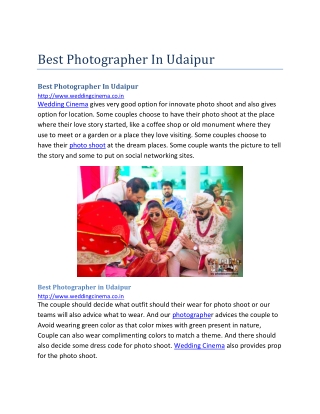 Best Photographer in Udaipur