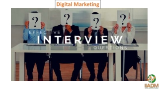 Digital Marketing Interview Questions