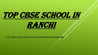 Top CBSE School in Ranchi