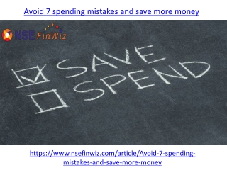 Avoid 7 spending mistakes and save more money