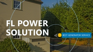 Number One Generator Maintenance and Repair Service Company In Florida