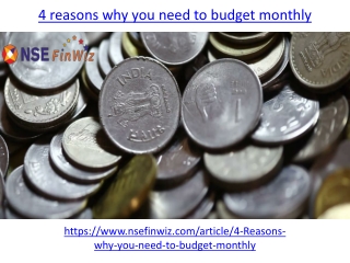 4 reasons why you need to budget monthly