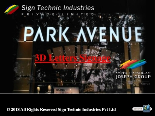3D Letters Signage Manufacturers