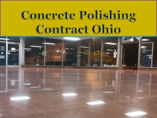 Concrete Polishing Contract Ohio