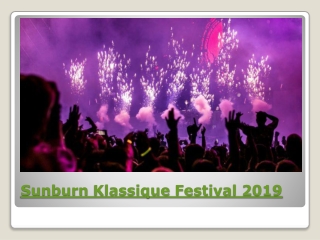 Sunburn Klassique Festival 2019