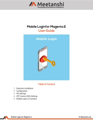 Magento 2 Mobile Login