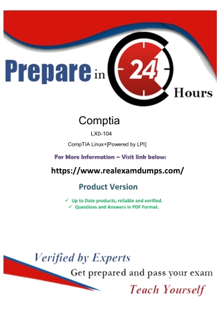 Most perfect CompTIA LX0-104 Exam Q&A Online, 100% Real Dumps