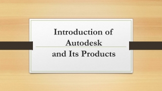 Introduction of Autodesk and Its Product