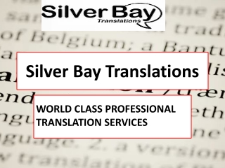 Professional Document Translation Services