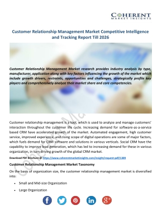 Customer Relationship Management