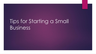 Tips for Starting a Small Business