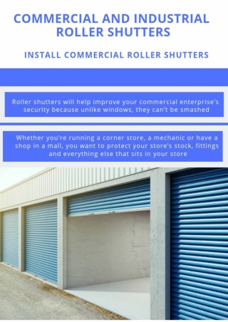 Commercial And Industrial Roller Shutters