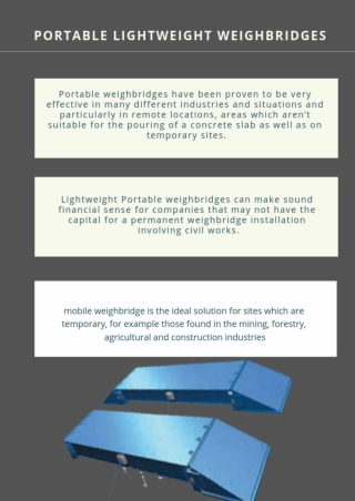 Lightweight Portable weighbridges