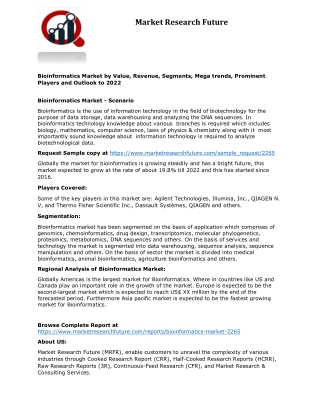 Bioinformatics Market