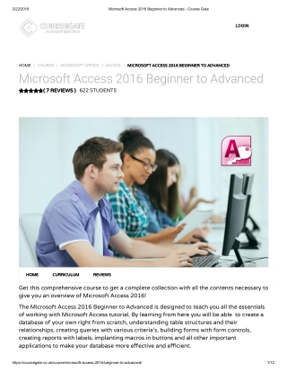 Microsoft Access 2016 Beginner to Advanced - Course Gate