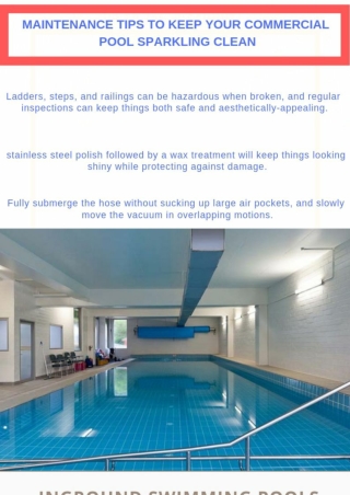 Maintenance tips with commercial pool builders