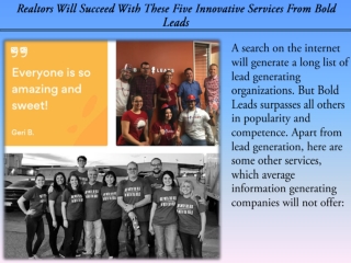 Realtors Will Succeed With These Five Innovative Services From Bold Leads
