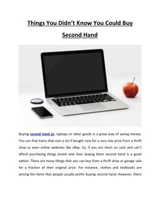 Things You Didn’t Know You Could Buy Second Hand