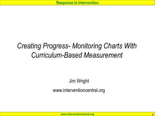 Creating Progress- Monitoring Charts With Curriculum-Based Measurement