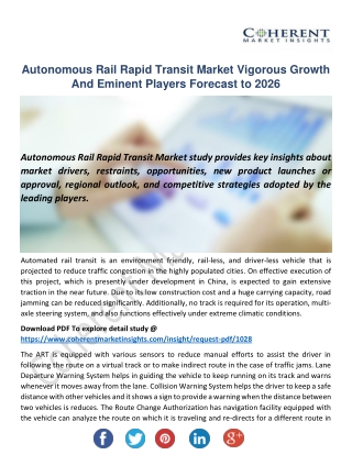 Autonomous Rail Rapid Transit Market