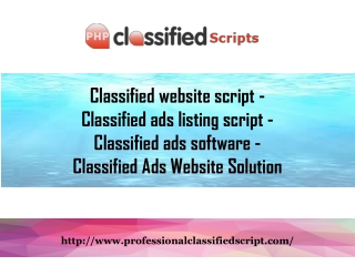 Classified ads software, Classified Ads Website Solution