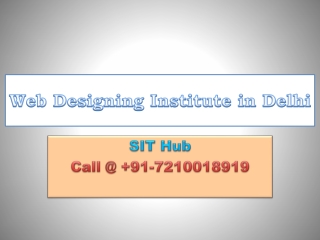 Web Designing Course in Uttam Nagar | SIT Hub