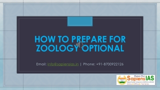 How to prepare for Zoology Optional