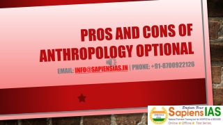 Pros and Cons of Anthropology Optional