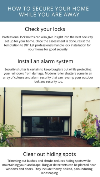 How To Secure Your Home While You Are Away