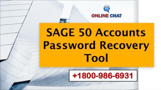 SAGE 50 Accounts Password Recovery Tool