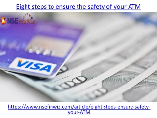 Eight steps to ensure the safety of your ATM