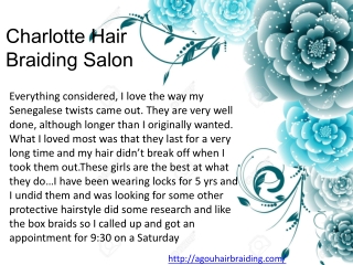 Cheap Hair Braiding Salons Charlotte