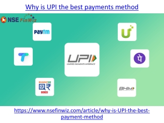 Why is UPI the best payments method