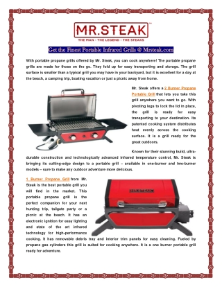 Portable Infrared Grills