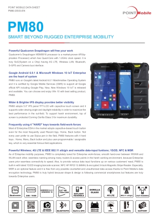 Point Mobile PM80 Industrie Handheld Computer