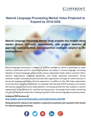 Natural Language Processing Market Recent Research: Market Size, Trends & Forecasts 2018-2026