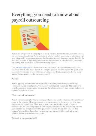 Everything you need to know about payroll outsourcing