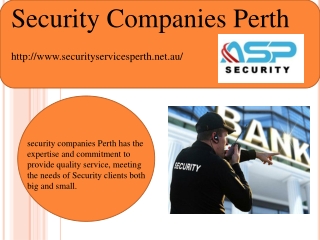 Security companies Perth