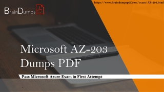 Microsoft Exam AZ-203 Dumps Updated PDF - Real Microsoft Exam Questions