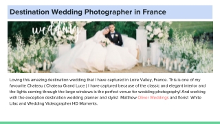 Destination Wedding Photographer in France