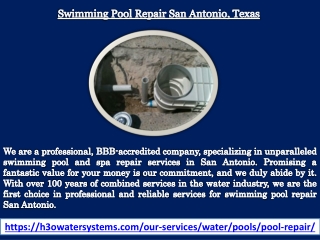 Swimming Pool Repair San Antonio, Texas