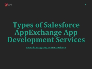 Types of Salesforce AppExchange App Development Services