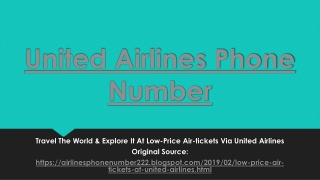 Travel the World & Explore It at Low-Price Air-tickets via United Airlines
