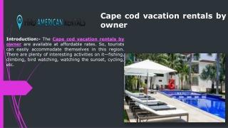 Cape cod vacation rentals by owner