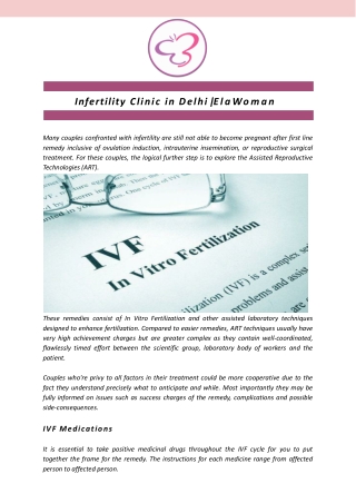 Infertility Clinic in Delhi | ElaWoman