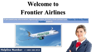 Call Frontier Airlines Reservation Phone Number – To get Customer Service