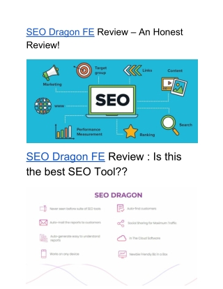 SEO Dragon FE Review