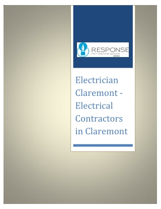 Electrician Claremont - Electrical Contractors in Claremont